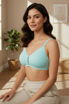 Zivame Double Layered Non Wired 3/4th Coverage Bra - Aruba Blue — thumbnail 5
